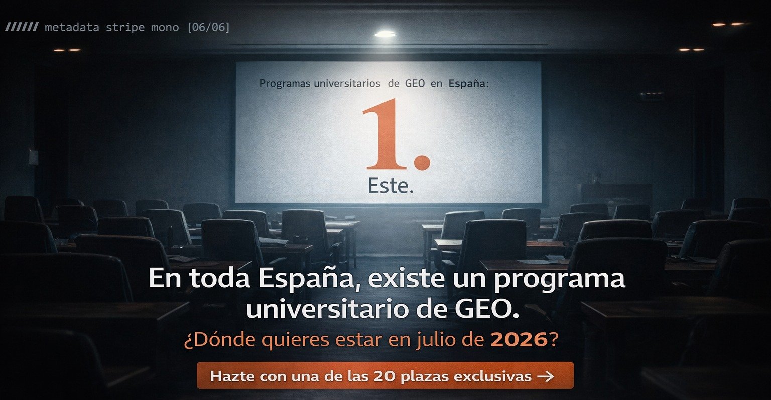 En toda España, existe un programa universitario de GEO. ¿Dónde quieres estar en julio de 2026?